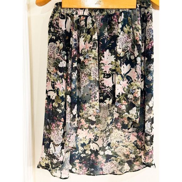 Zara // Gorgeous Floral High-Low Skirt Zara Woman // Boho // Classy Skirt Sz M - Picture 2 of 10